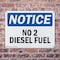 Signmission No 2 Diesel Fuel OSHA Notice Sign, Plastic, 14in W x 10in L, 2PK OS-2PACK-NS-P-1014-L-14339 - alternate 7